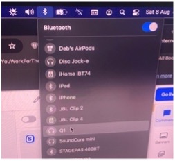 Bluetooth devices list