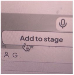 Add to stage button