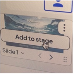 Add slide presentation to stage